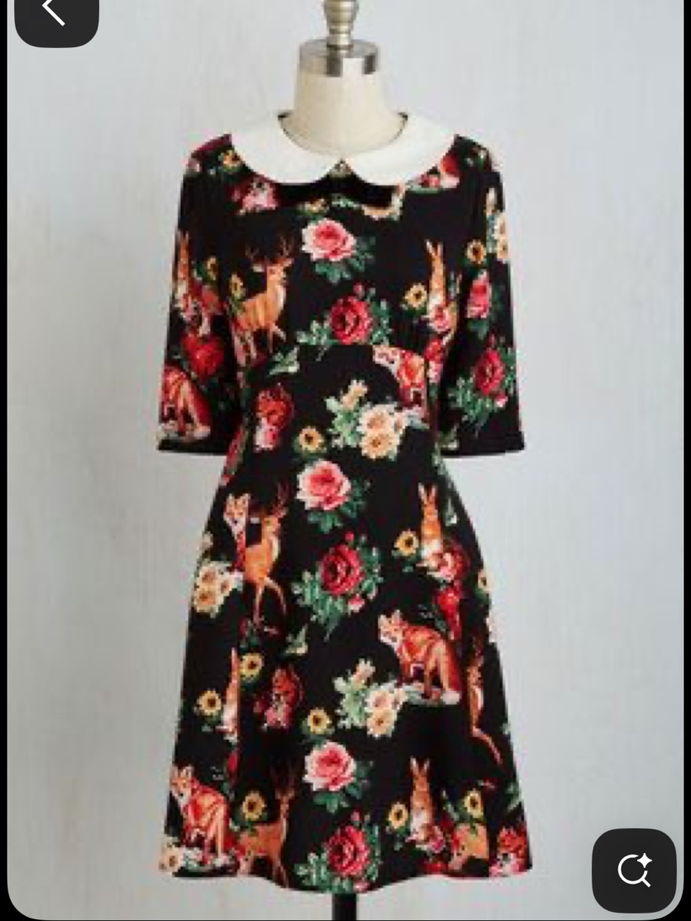 Hell Bunny size small dress deer fox squirrel bunny